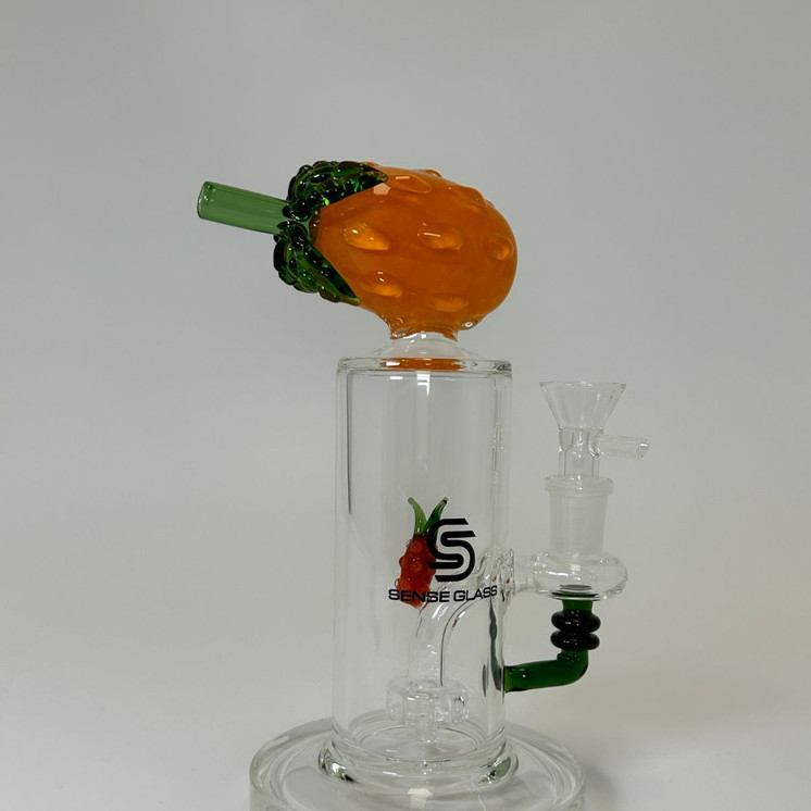 Sense Glass 7 Inch Waterpipe - Pineapple With Matrix Perc - Price Per Piece