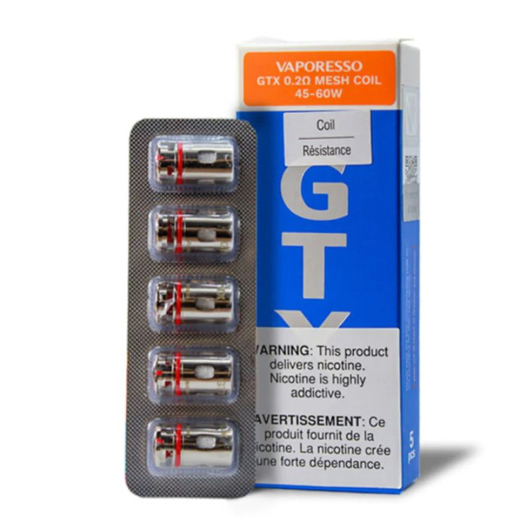 Vaporesso GTX Mesh Coils - 0.15 to 1.2 ohms - 5 Counts Per Pack-0.2 ohm Mesh Coil