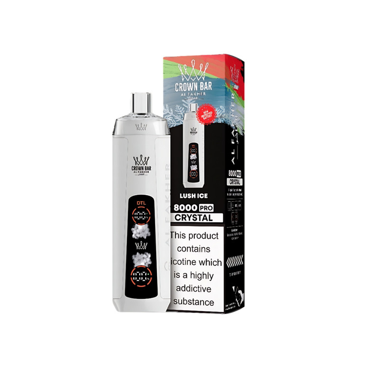 AL FAKHER CROWN BAR CRYSTAL 8000 Puffs DISPOSABLE 5%