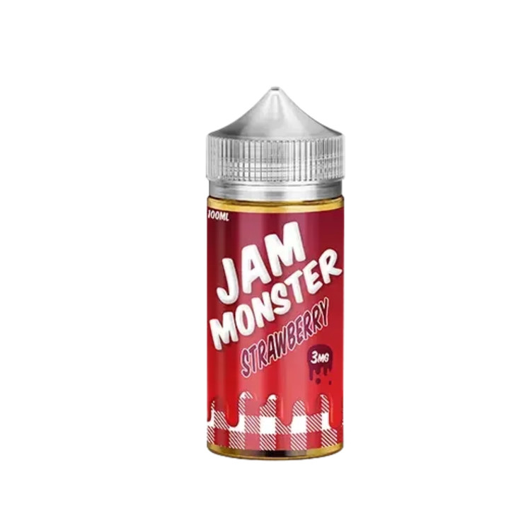 Jam Monster E-Liquid 100ml – Strawberry, Blueberry, Banana, Apple, Lemon, PB & Jam | 3mg & 6mg