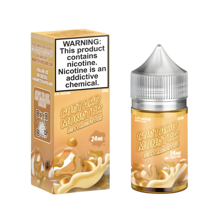 Custard Monster TFN Salt Nic E-Liquid 30ml – Vanilla, Strawberry, Blueberry, Banana | 24mg & 48mg