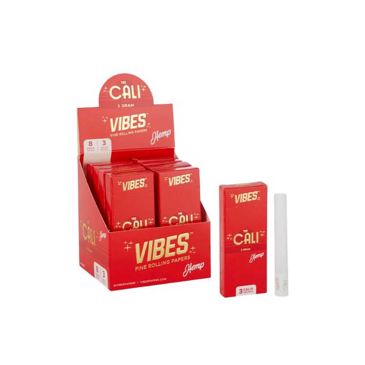 VIBES The Cali 3 Gram Pre Rolled Cones Hemp 24 Packs Box