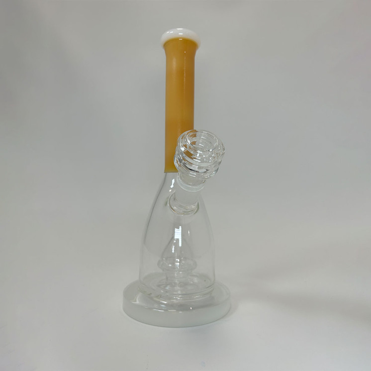 Waterpipe 10 Inch Bell Vase, Tube Color With Showerhead Perc