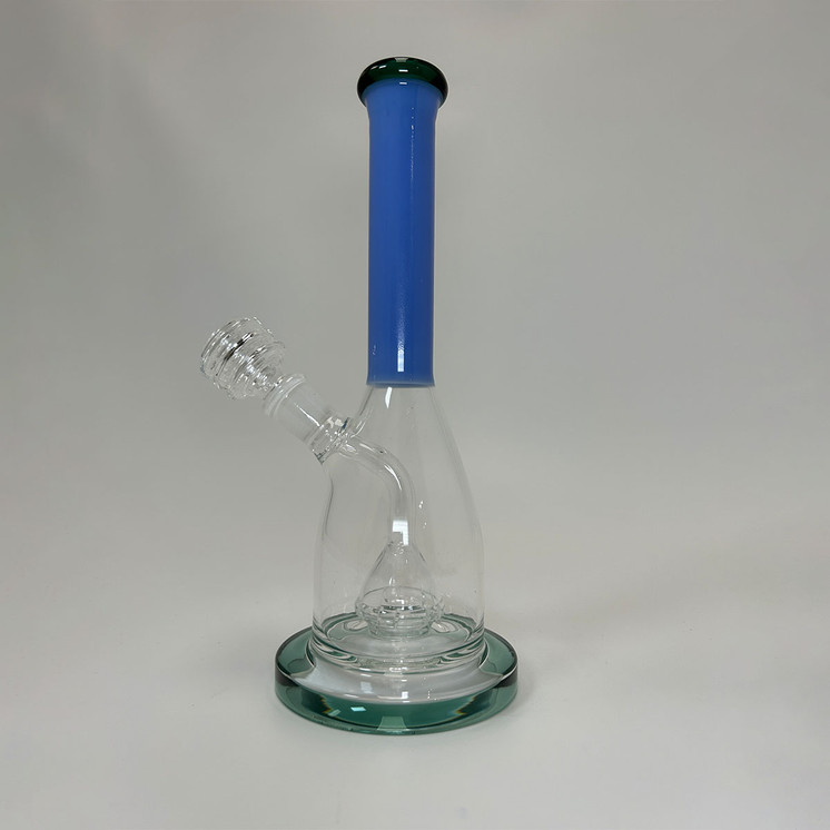 Waterpipe 10 Inch Bell Vase, Tube Color With Showerhead Perc