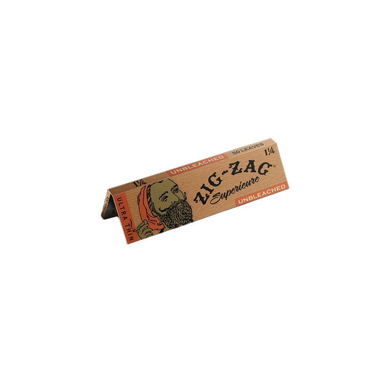 Zig Zag Unbleached Superieure Rolling Papers 1 1/4 Size 48 Packs Per Display