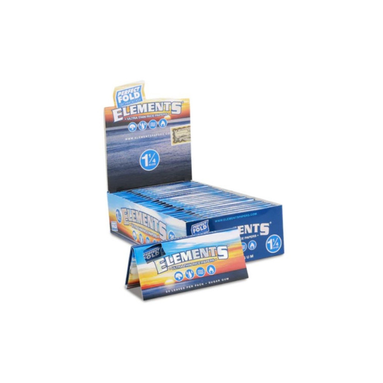 Elements Perfect Fold 1 1/4 Rolling Papers 50 Leaves 24 Pack Box