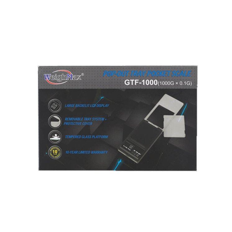 WeighMax GTF-1000 Digital Pocket Scale 1000g x 0.1g Precision Scale