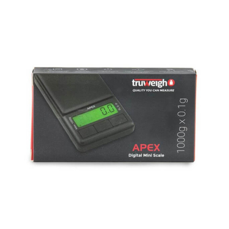 Truweigh Apex Mini Digital Scale 1000g x 0.01g Precision Pocket Scale – Black