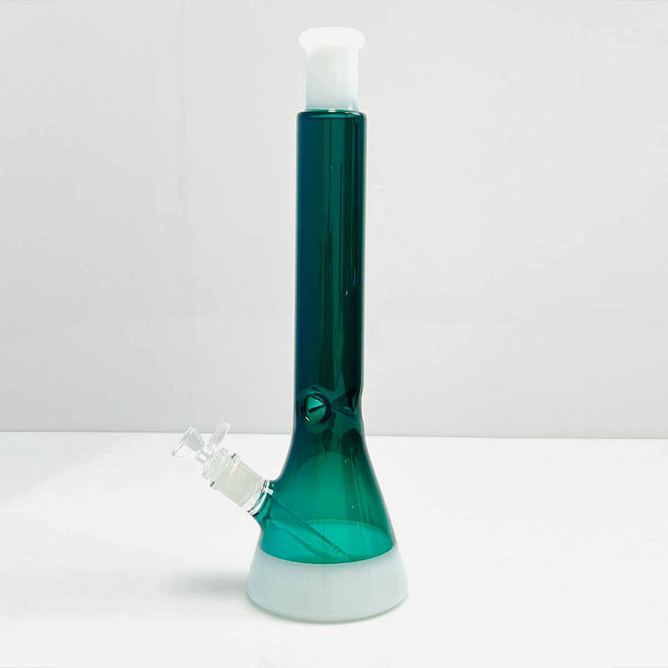 Waterpipe 15.5" Inch - Beaker 2 Tone - (Wpwc2)white jade green