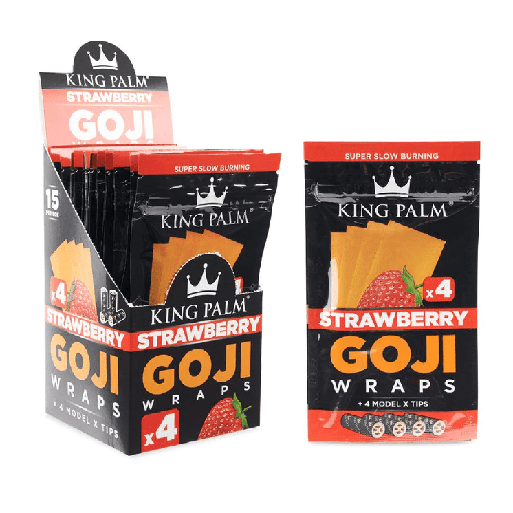 King Palm Goji Wraps With Tips - 4 Count Per Pack - 15 Pack Per Box