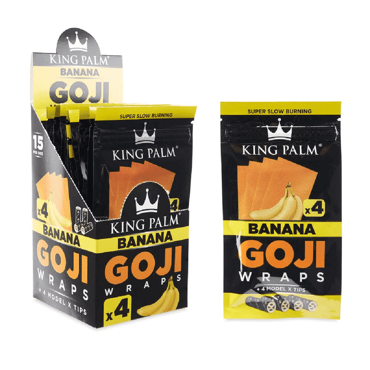 King Palm Goji Wraps With Tips - 4 Count Per Pack - 15 Pack Per Box