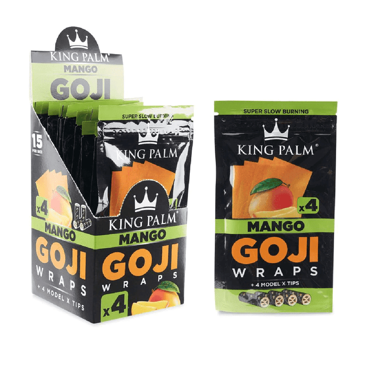 King Palm Goji Wraps With Tips - 4 Count Per Pack - 15 Pack Per Box