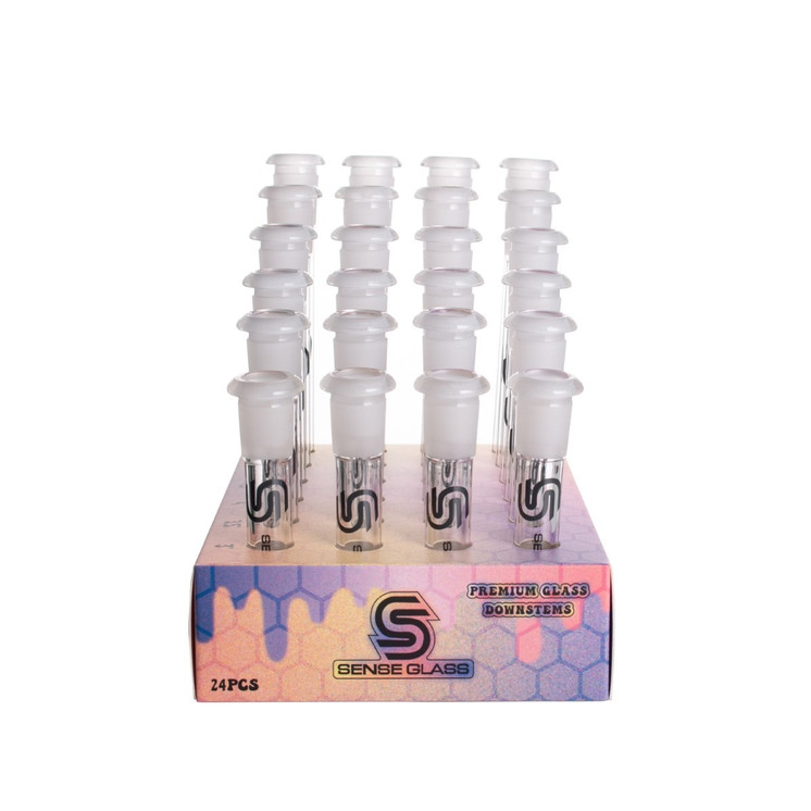 Sense Glass Premium Glass Downstems - 14mm to 18mm-19mm - 24 Counts Per Display