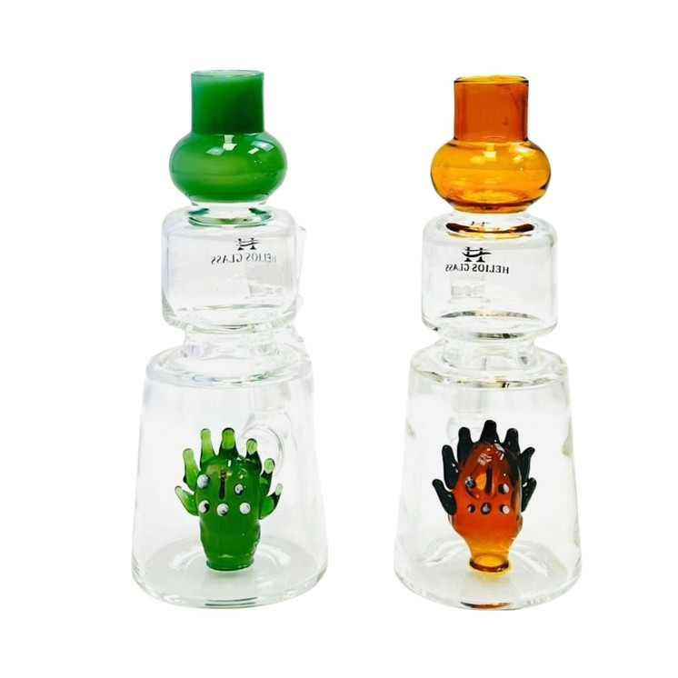 Waterpipe 6" Inch - Helios Glass Color Mouthpiece With Rick Perc 