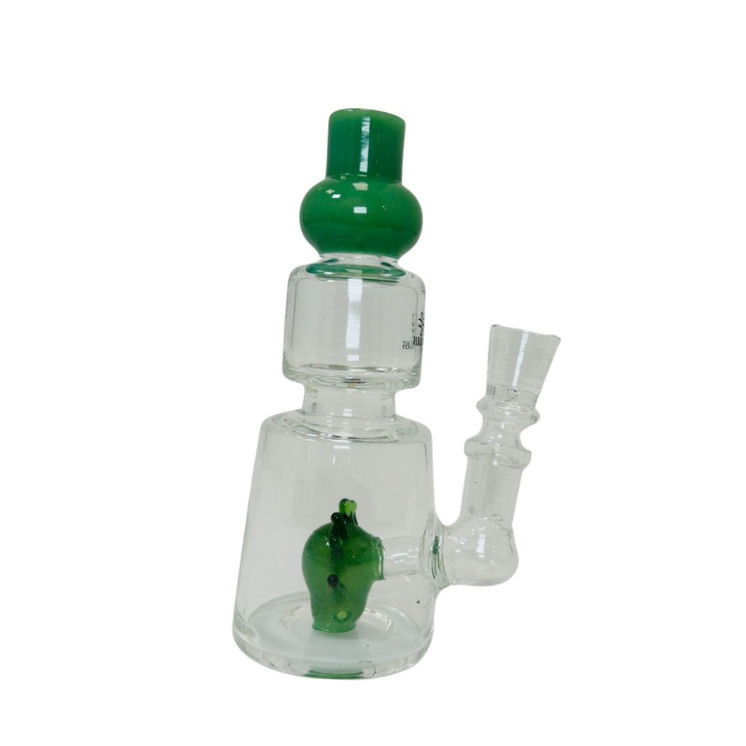 Waterpipe 6" Inch - Helios Glass Color Mouthpiece With Rick Perc
