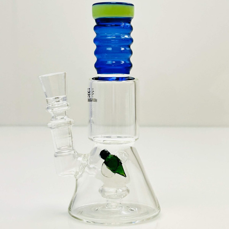 Waterpipe 6.5" Inch - Helios Glass Beaker With Cone and Bee Perc