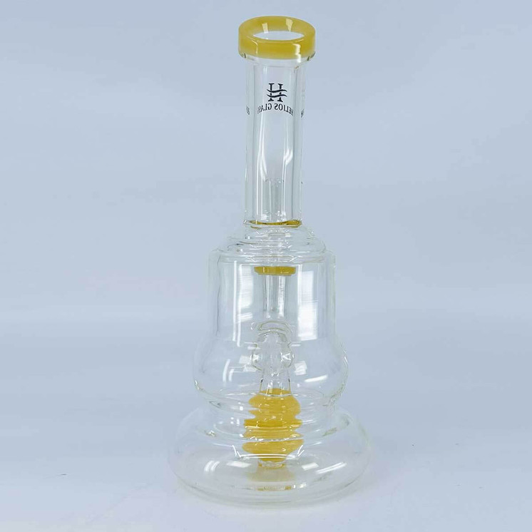 Helios Glass Waterpipe - 7" Inch - Bent Neck With Ball Showerhead Perc