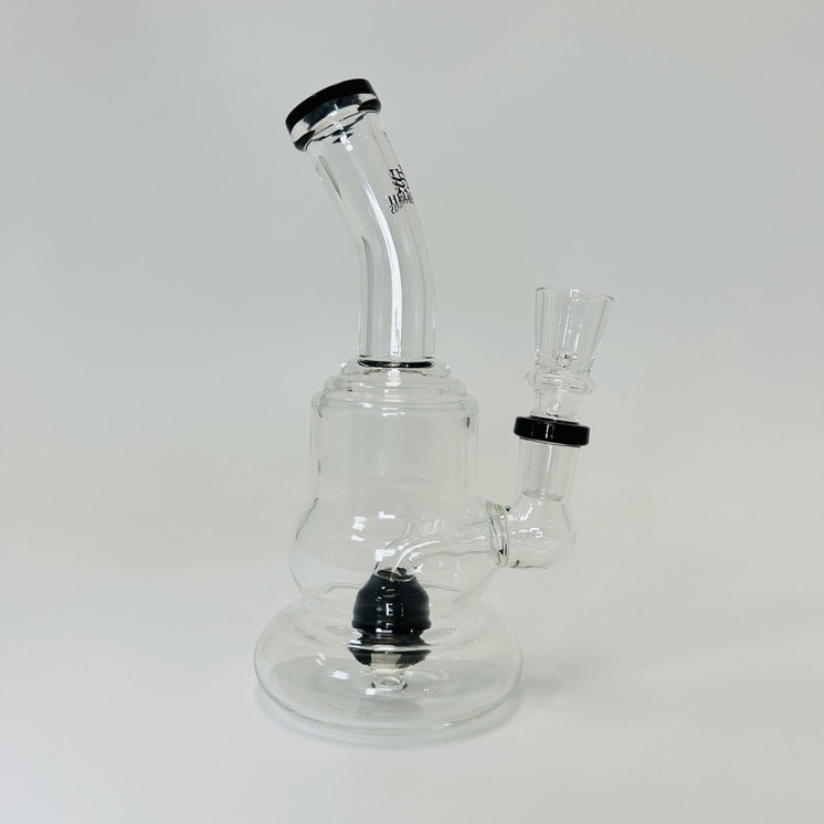 Helios Glass Waterpipe - 7" Inch - Bent Neck With Ball Showerhead Perc