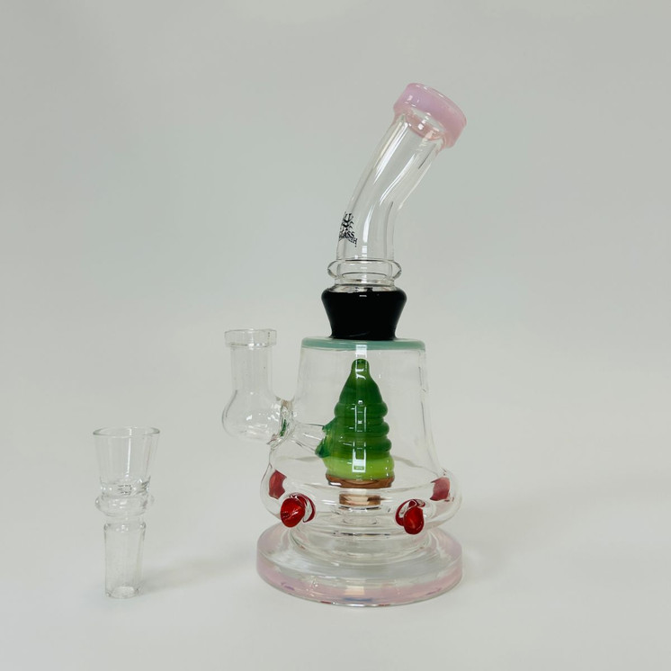Waterpipe 7" Inch - Helios Glass - Bent Neck With Hive Perc
