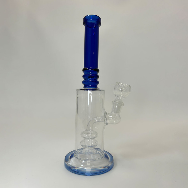 Waterpipe 10 Inch - Ribbed Ring Tube With Dual Perc