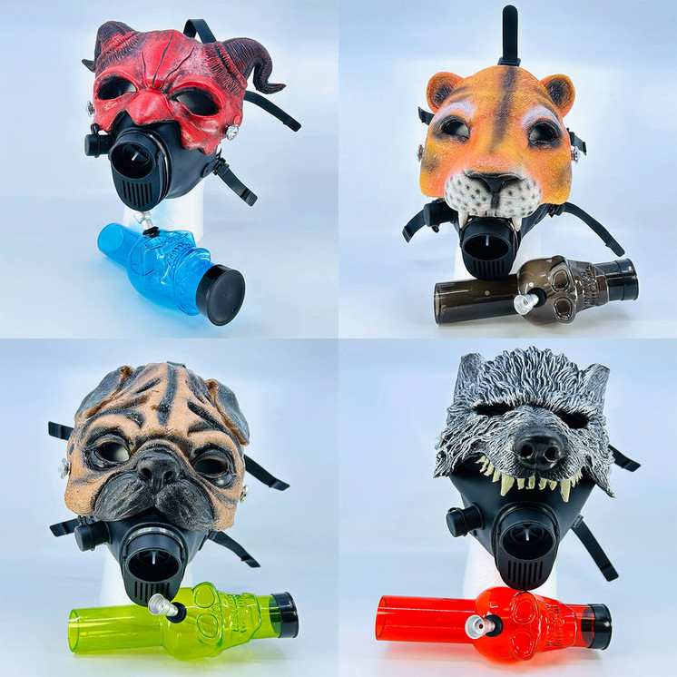 Gas Mask Character With Waterpipe - X602