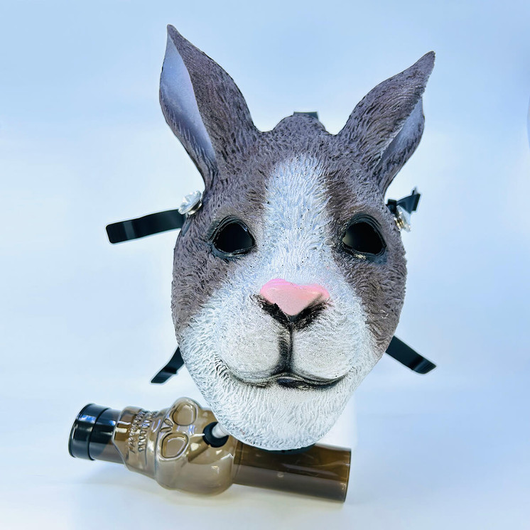 Gas Mask Character With Waterpipe