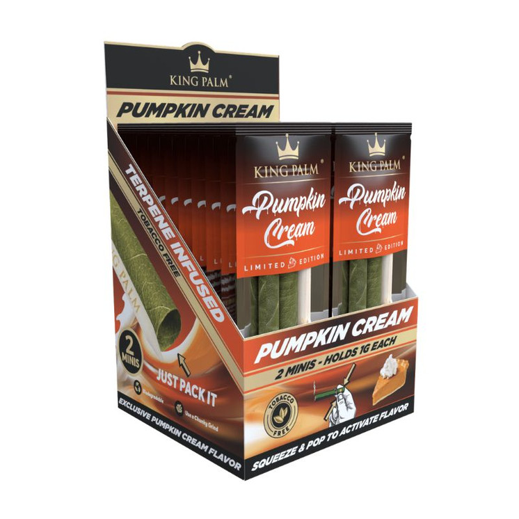 King Palm 2 Minis Rolls - 2 Counts Per Pack - 20 Packs Per Box-PUMPKIN CREAM