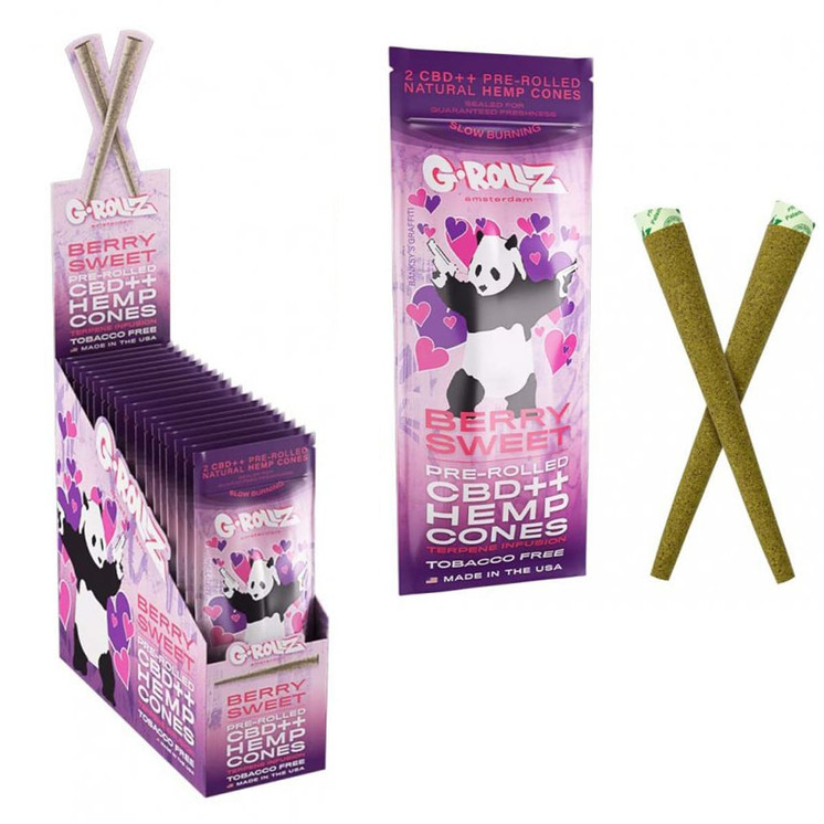 Grollz Hemp Cones Cbd++ -  2 Counts Per Pack - 15 Packs Per Box - Banksys Graffiti