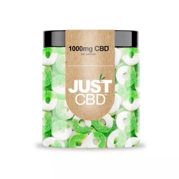 Just Cbd Gummy Jars 1000mg-APPLE RINGS