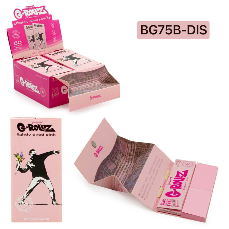 Grollz Papers - King Size - With Tips & Tray - 50 Counts Per Pack - 16 Packs Per Box