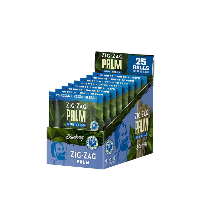 Zig Zag Palm Mini Rolls - 25 Per Pack - 8 Packs Per Box-blueberry
