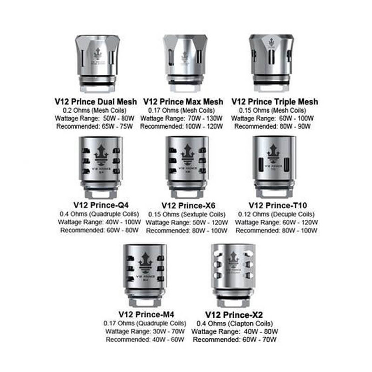 Smok V12 Prince Coils - 3 Coils Per pack