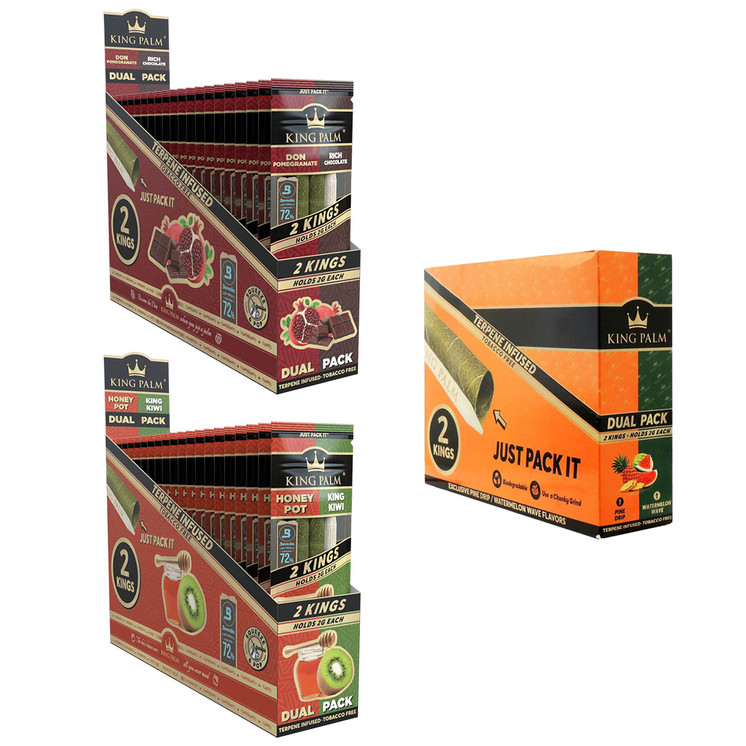 King Palm - Dual Pack Cones - King Size - 2g - 2 Counts Per Pack - 20 Packs Per Display