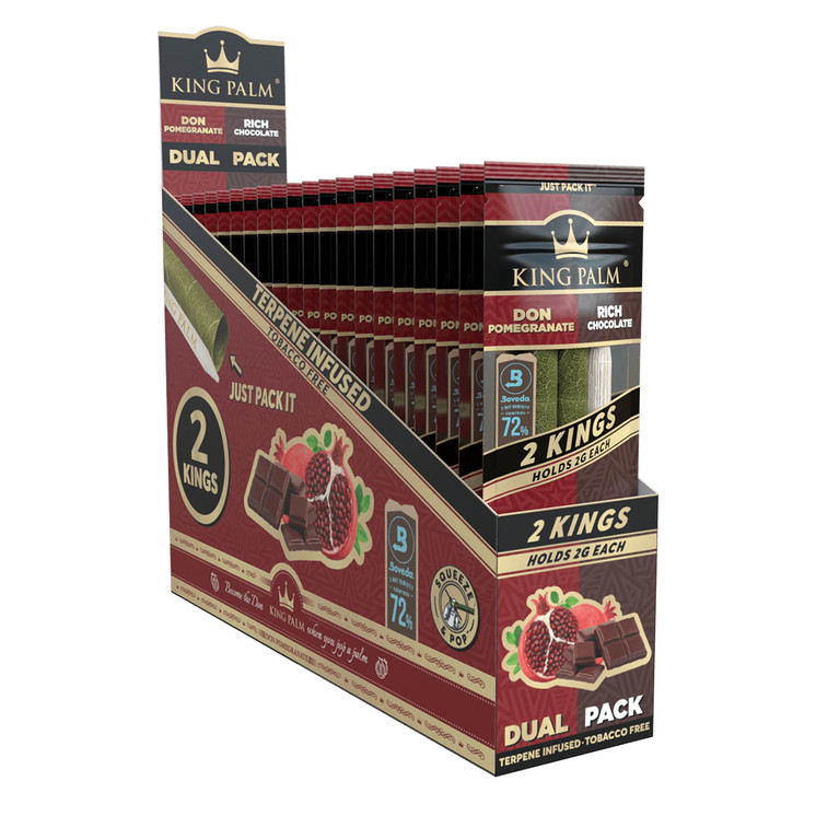 King Palm - Dual Pack Cones - King Size - 2g - 2 Counts Per Pack - 20 Packs Per Display