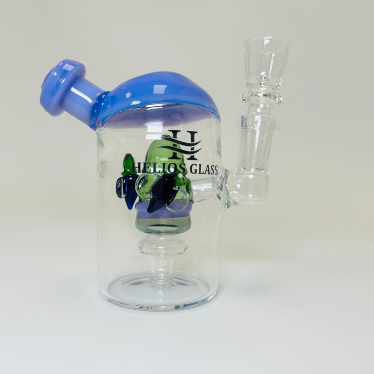 Helios Glass Waterpipe - 5 Inch - Mini Microscope with Hive Showerhead Perc - WPTG91
