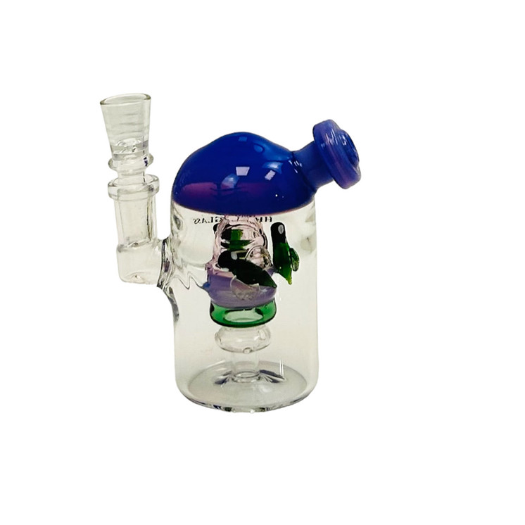 Helios Glass Waterpipe - 5 Inch - Mini Microscope with Hive Showerhead Perc - WPTG91