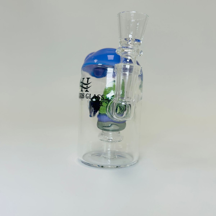 Helios Glass Waterpipe - 5 Inch - Mini Microscope with Hive Showerhead Perc - WPTG91