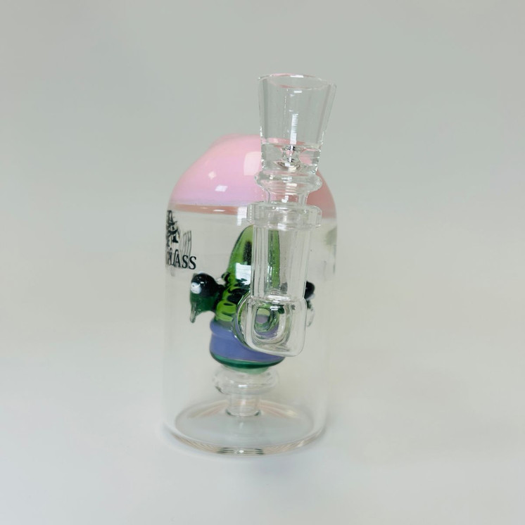 Helios Glass Waterpipe - 5 Inch - Mini Microscope with Hive Showerhead Perc - WPTG91