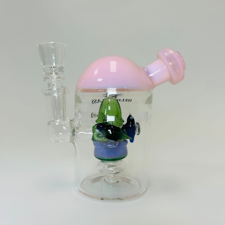 Helios Glass Waterpipe - 5 Inch - Mini Microscope with Hive Showerhead Perc - WPTG91