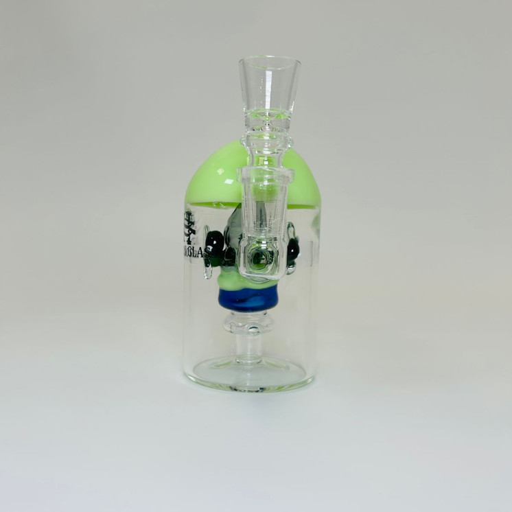 Helios Glass Waterpipe - 5 Inch - Mini Microscope with Hive Showerhead Perc - WPTG91