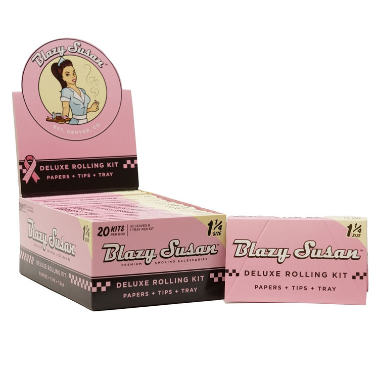 Blazy Susan Deluxe 1 1/4 Size Rolling Kit - Papers+Tips+Tray - 20 Counts Per Box