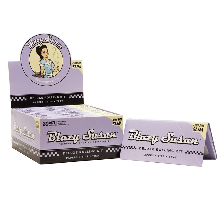 Blazy Susan Deluxe 1 1/4 Size Rolling Kit - Papers+Tips+Tray - 20 Counts Per Box