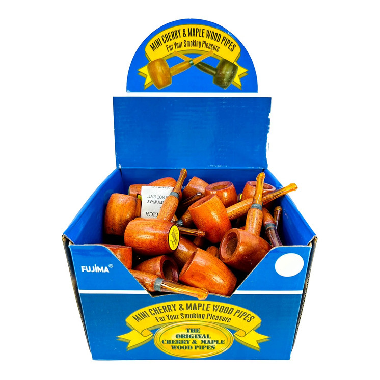 Tobacco Mini Cherry & Maple Wood Pipes - 36 Counts Per Pack