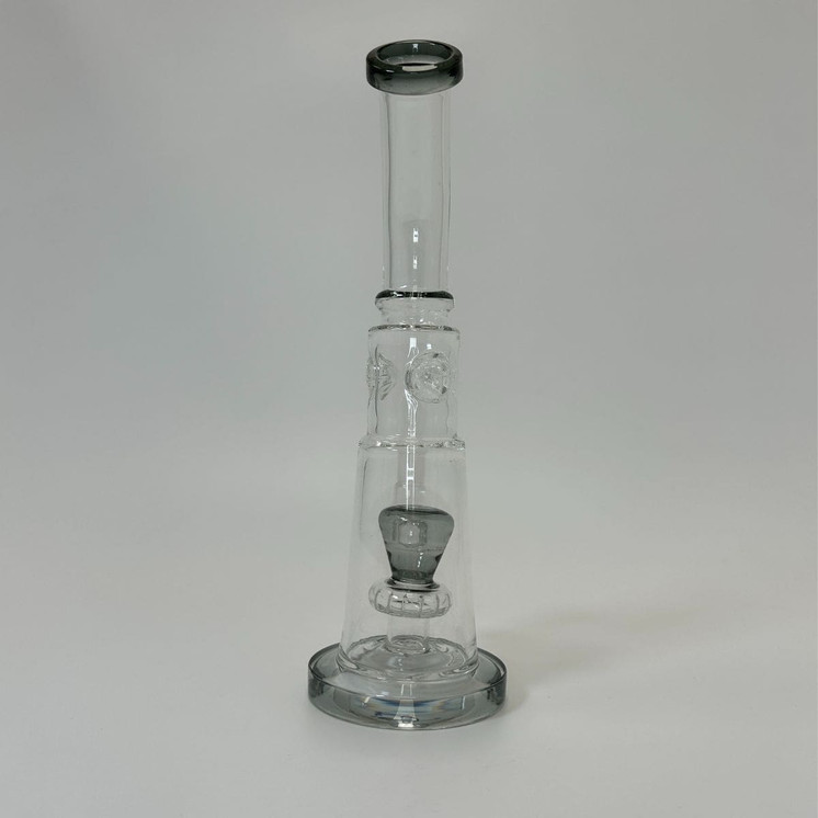 Waterpipe 10" Inch With Ice Pincher Bubble Cone Perc-Black