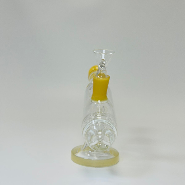  Microscope Waterpipe with Color Rim and Round Mouthpiece - 7 Inch - WPTG89