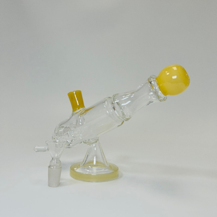  Microscope Waterpipe with Color Rim and Round Mouthpiece - 7 Inch - WPTG89