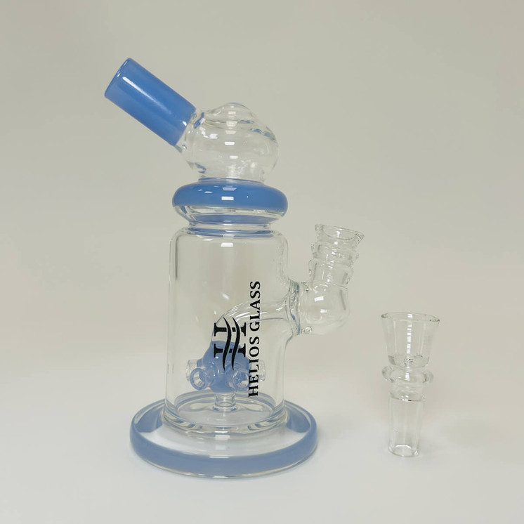 Helios - Glass Waterpipe - 6 Inch - Telescope With Ball Showerhead Perc - WPTG96