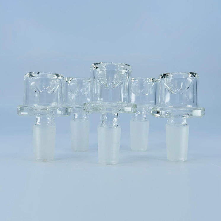 Bowl 14mm Male With Ring - 5 Bowls Per Pack - Clear