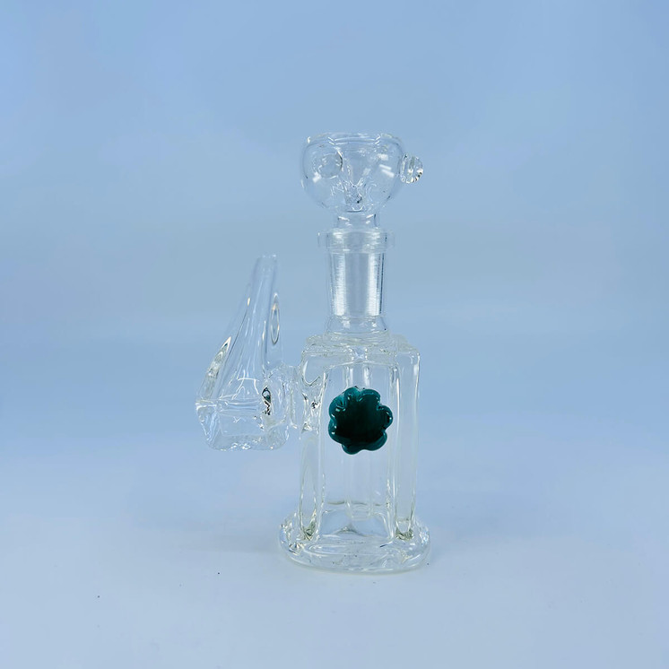  Mini Waterpipe 5" Inch - Square 45° - Heavy Clear