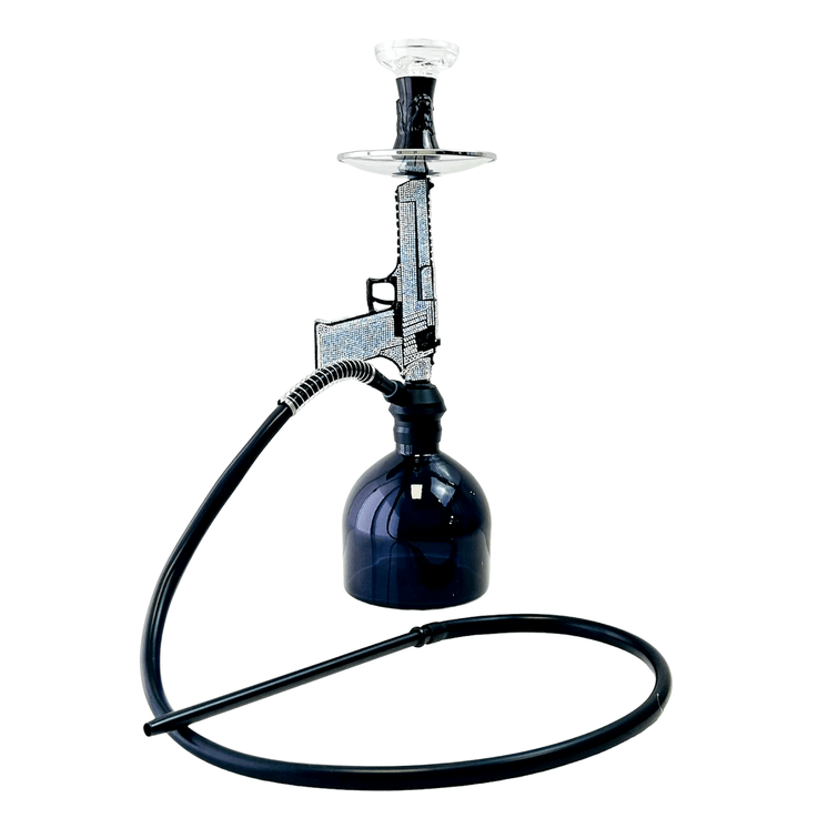 Pistol Hookah With Diamond - 21 Inch - 1 Hose